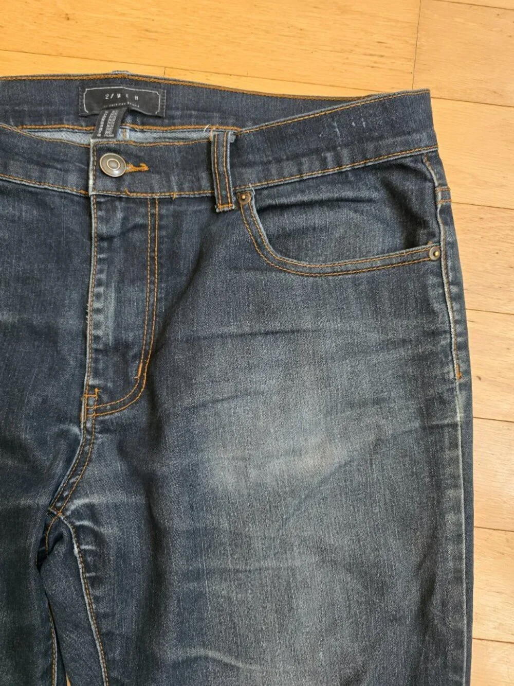 21men | medium wash denim straight leg jeans | MENS 34'